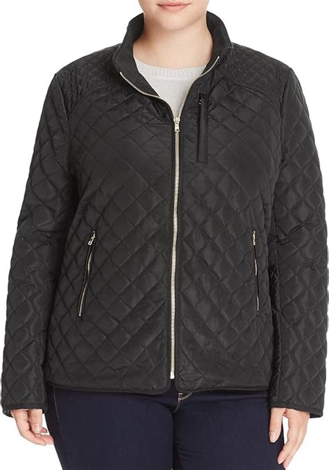 Womens Ladies Plus Size Quilted Padded Button Zip Jacket Coat Top Size