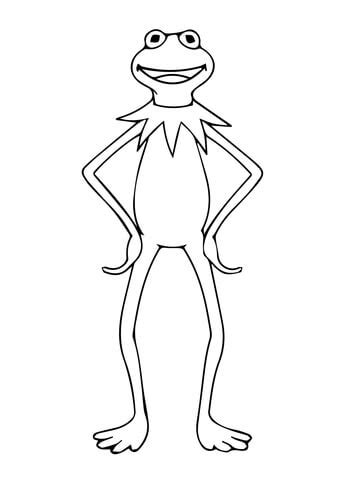 Maybe you would like to learn more about one of these? Coloriage - Kermit la grenouille debout | Coloriages à ...