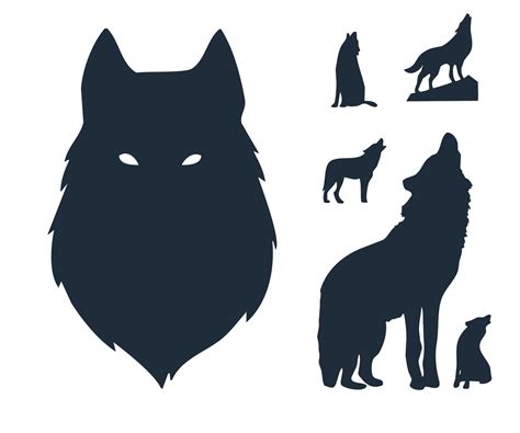 Howling Wolf Head Silhouette