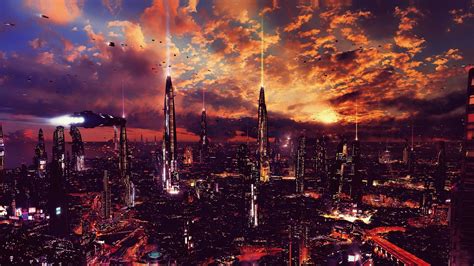 Download 3840x2400 Wallpaper Futuristic City Science Fiction Fantasy