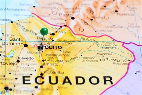 Imágenes Quito Ecuador Mapa Cubrió A Quito En Un Mapa De Ecuador