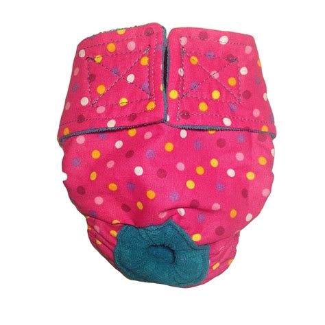 Cat Diapers Made In Usa Colorful Polka Dot On Pink Washable Cat