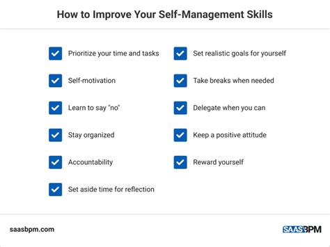 11 Self Management Skills For Better Work Productivity Saas Bpm