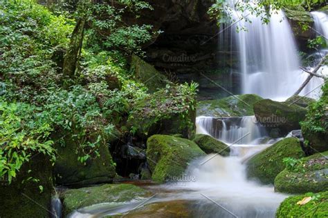 Beautiful Waterfall In Rainforest High Quality Nature Stock Photos