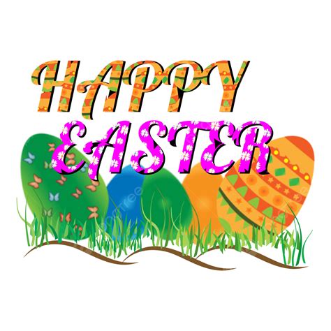 Happy Easter Cross Clipart Vector Happy Easter Design Happy Easter