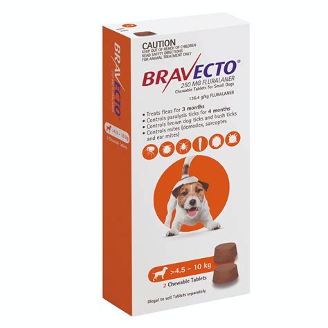 Bravecto 3-Month Chews for Small Dogs 4.5-10kg (Orange) - vet-n-pet DIRECT