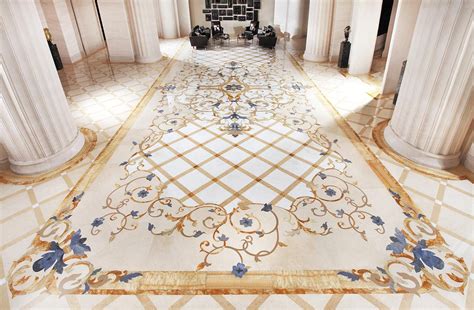 Marble Lobby Floor Riviera Collection Inlay Flooring Marble