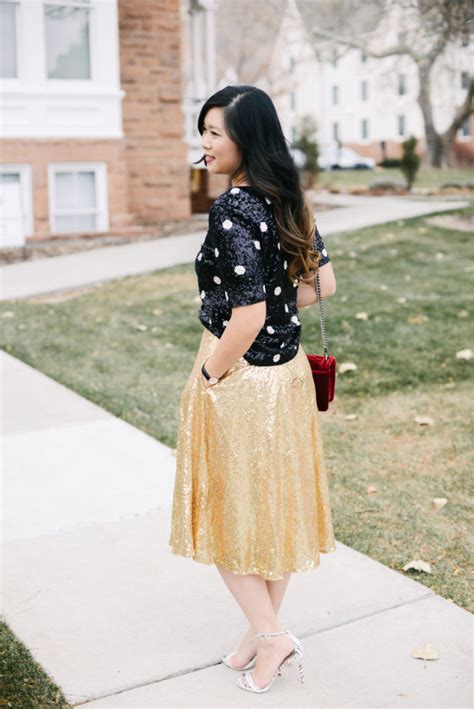 Ways To Style A Sequin Skirt New Years Party Blog Hop Sandyalamode