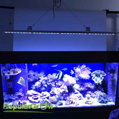 Populargrow 108w Led Aquarium Light Bar Blueandwhite Coral Reef Fish Tank
