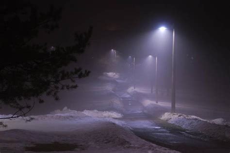 Winter Sidewalk In The Fog Shutterbug