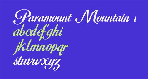 Paramount Mountain V2 Free Font What Font Is