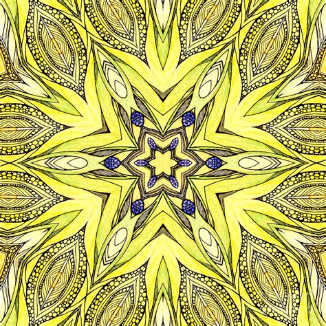 Yellow Mandala By Sviatlana Kandybovich