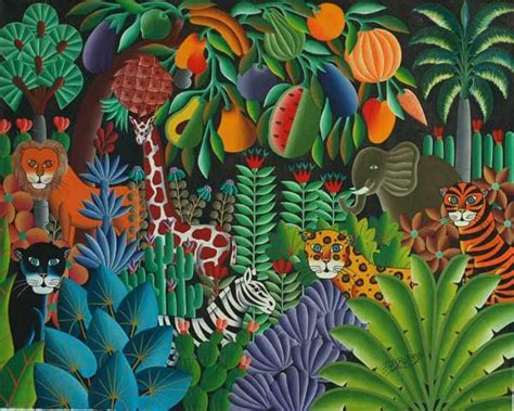 Jungle Paintings By Haitian Pierre Maxo Arte Naif Naif Artworks