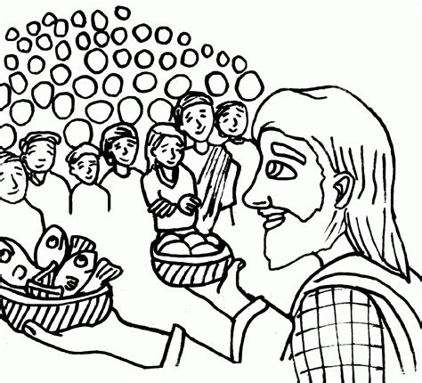 Jesus Feeds 5000 Coloring Page Printable Images And Photos Finder