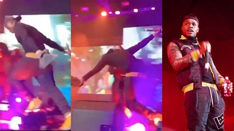 Da Baby Trips Over Stage Light Almost Fell Off Stage Youtube
