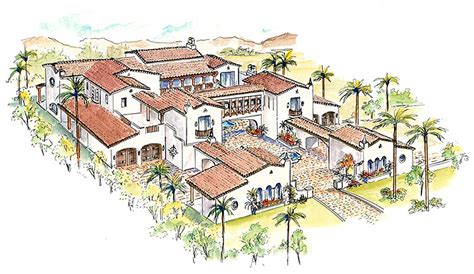 Browse spanish colonial, hacienda, courtyard, small, bungalow, and more designs! Southwestern Estate Home - 16385MD | Architectural Designs ...