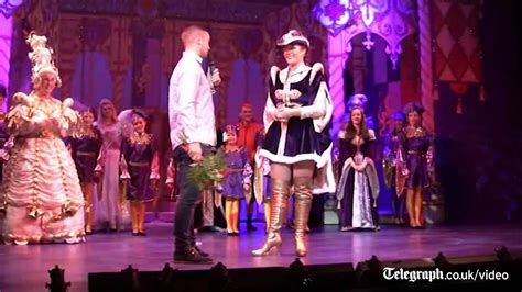 pantomime prince gets engaged on stage youtube
