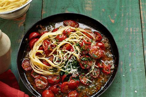 Turn heat to low and cover. Spaghetti in cherry tomato sauce - Recipes - delicious.com.au