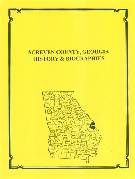 Screven County Georgia History And Biographies Mountain Press And