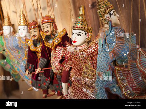 Beautiful Burmese Marionettes In Bagan Myanmar 2 Stock Photo Royalty
