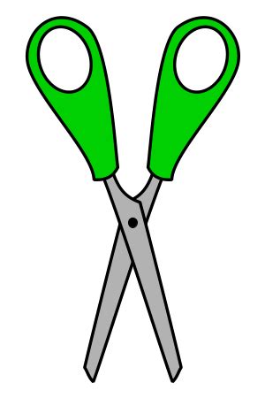 Drawing cartoon scissors