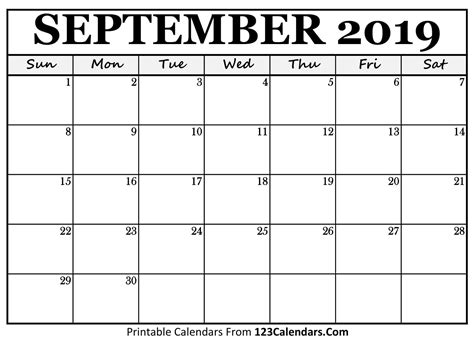 7/2019 surat pekeliling akauntan negara malaysia (spanm) bil. September 2019 Calendar (Blank) - Easily Printable ...