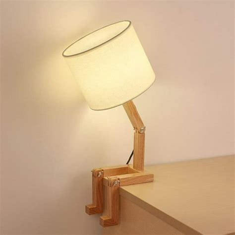 Haitral Wooden Table Lamp Creative Adjustable Stand For Bedrooms Ht