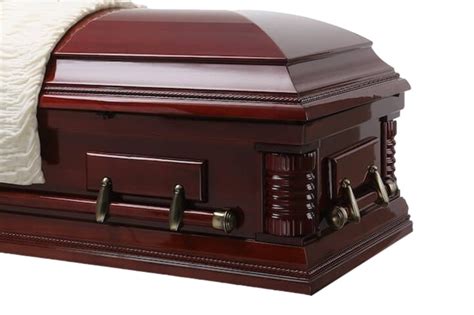 Roosevelt Solid Wood Casket With Ivory Velvet Interior Trusted Caskets