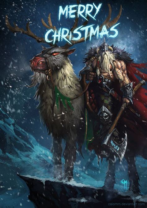 Merry Christmas By Caio Monteiro Geek Art Christmas Horror Viking