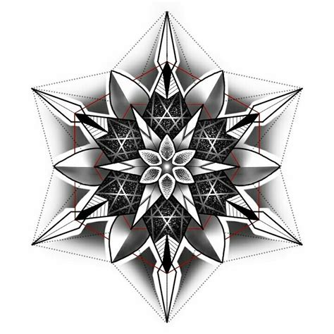 Mandala Dotwork Geometric Ykiddiky Geometric Mandala Tattoo Mandala