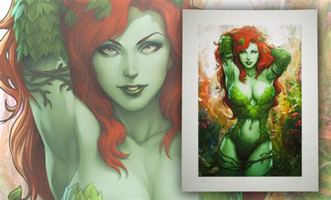 Dc Comics Gotham Sirens Poison Ivy Premium Art Print By