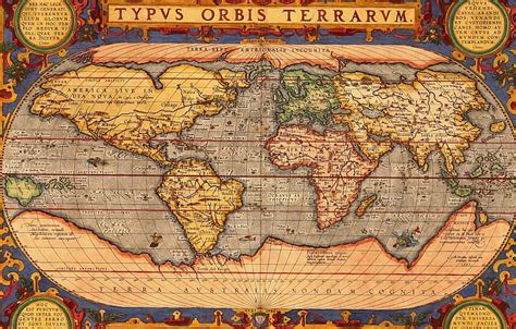 Abraham Ortelius Map Of The World 1601 Map Antique World Maps HQ