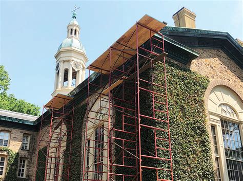 Nassau Hall Roof Replacement Cupola Repair Are Center Of Nine Month