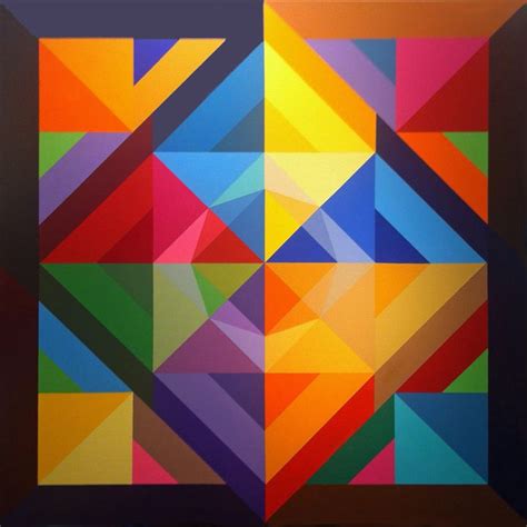 Turning Over Acrylic On Canvas 36 X 36 Geometric Painting Abstract