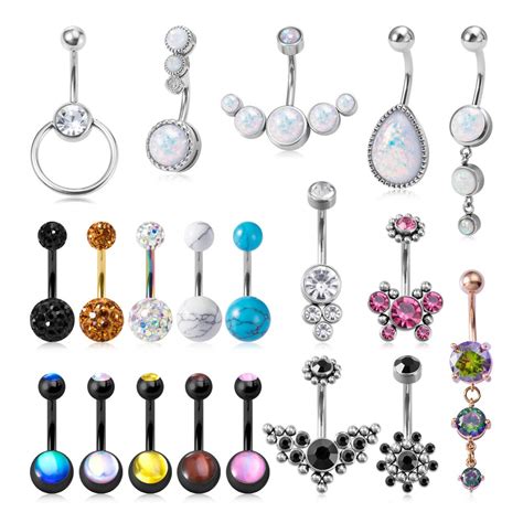 1pc Bling Cz Zircon Belly Button Rings Stainless Steel Belly Piercing For Women Sexy Navel