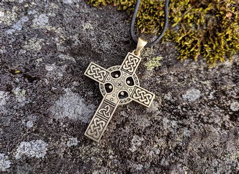 Double sided pagan pendant Celtic cross | Etsy