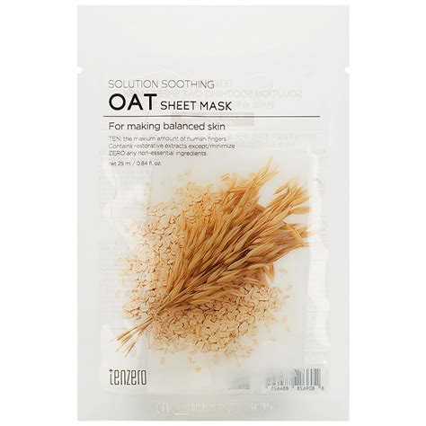 Маска для лица тканевая с экстрактом овса Solution Soothing Oat Sheet ...
