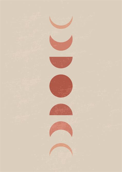 Mid Century Modern Minimalist Art Print With Organic Natural Shape