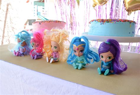 Shimmer and shine follows the magical adventures of genie twin sisters shimmer and shine and their human best friend leah, who, when needing help with various dilemmas, is granted three wishes after summoning the genies. A Shimmer and Shine Birthday Party