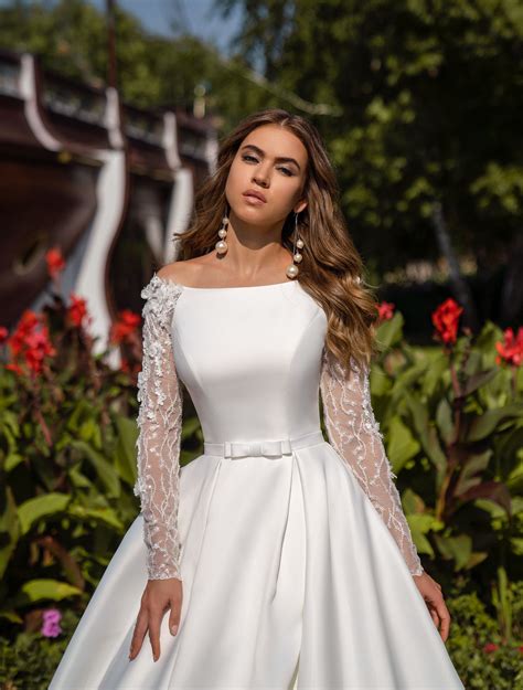 Livia Amazing Wedding Dress With Long Sleeves Cocobrides