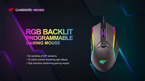 Ms1028 Rgb Backlit Programmable Gaming Mouse Havit