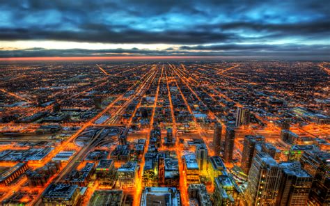 Aerial View Of Chicago Illinois