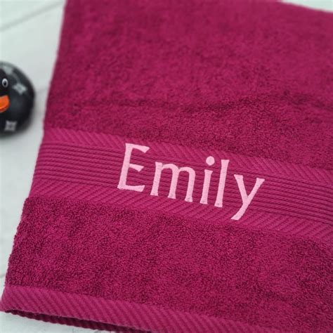 Personalised Bath Towel With Custom Name Embroidered Towel Etsy