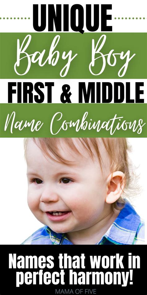 First And Middle Name Combinations For Your Baby Boy Boy Middle Names