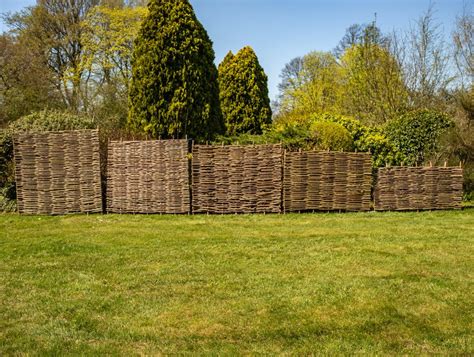 Willow Hurdle Bunched Weave Panel 6ft 4ft 3ft Woven Fencing Garden