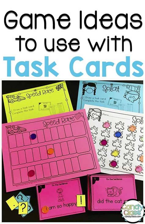Nine Games To Use With Grammar Task Cards The Candy Class Task