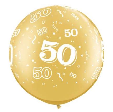 Jumbo Happy 50th Anniversary Balloons 50th Birthday Balloons Golden