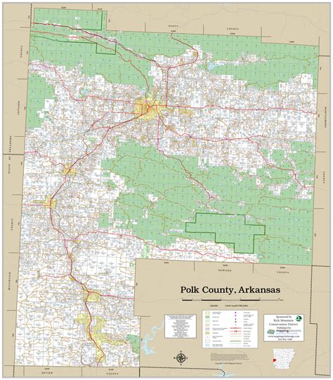 Polk County Arkansas 2020 Wall Map Mapping Solutions