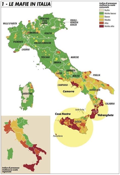 The Mafias In Italy Infographic Map Map Italy Map