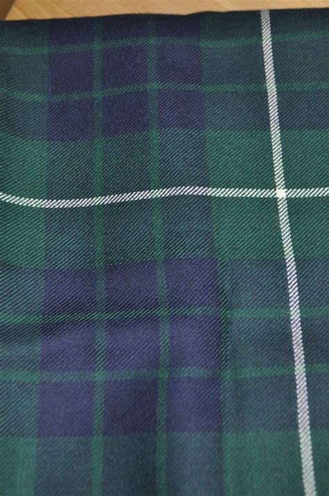 Hamilton Green Tartan Fabric 100 10oz Pure New Wool Remnant Etsy